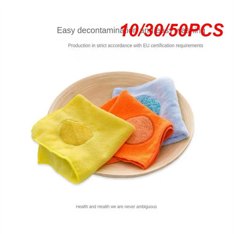 10/30/50PCS Cleaning Scrubbing Cloth No Dead Corners Bowl Washing Superfine Fiber Household Cleaning Tools Dish Cloth Brush