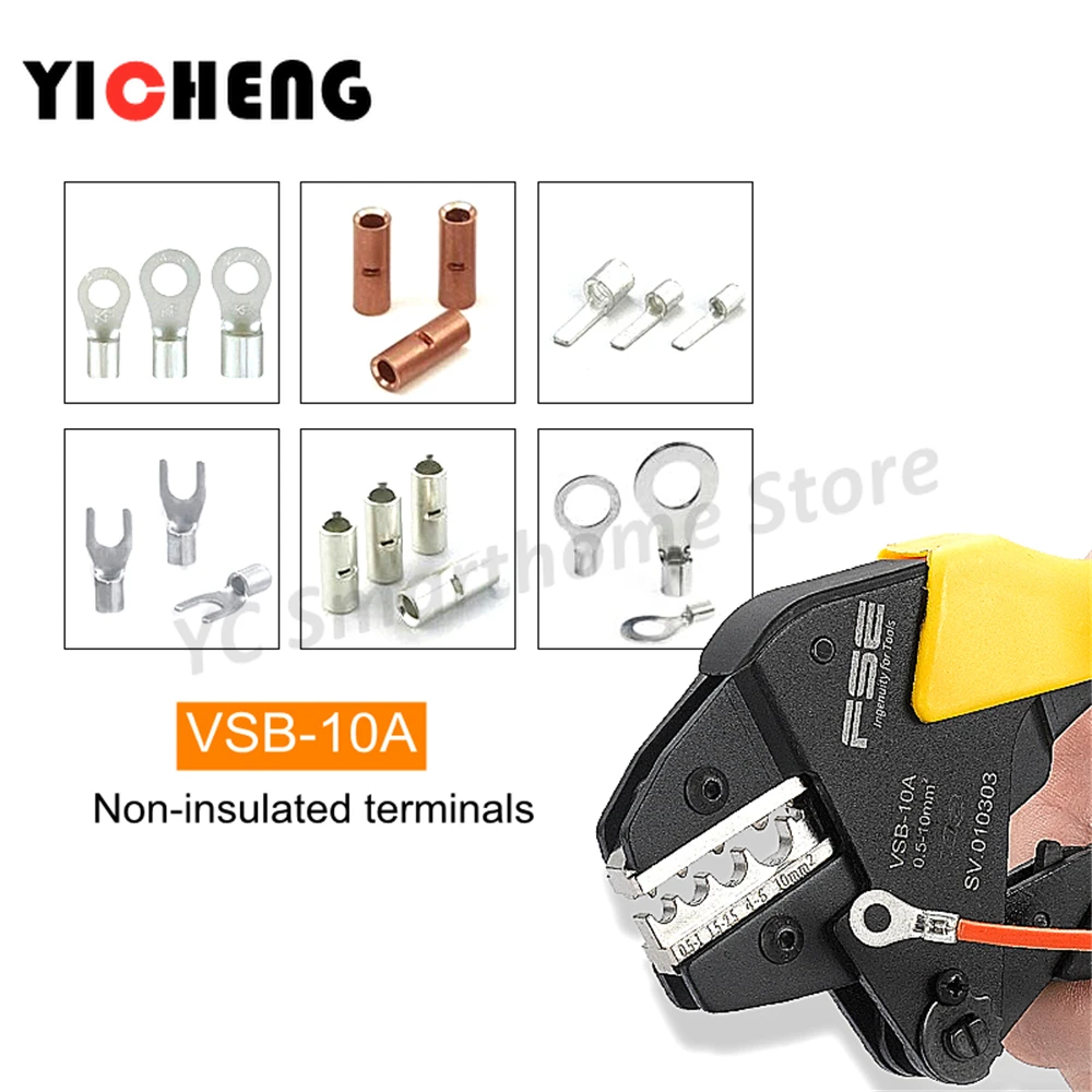 

VSB-10A (standard) Labor-saving crimping pliers, ratcheting cold crimping pliers, bare terminal fast terminal pliers