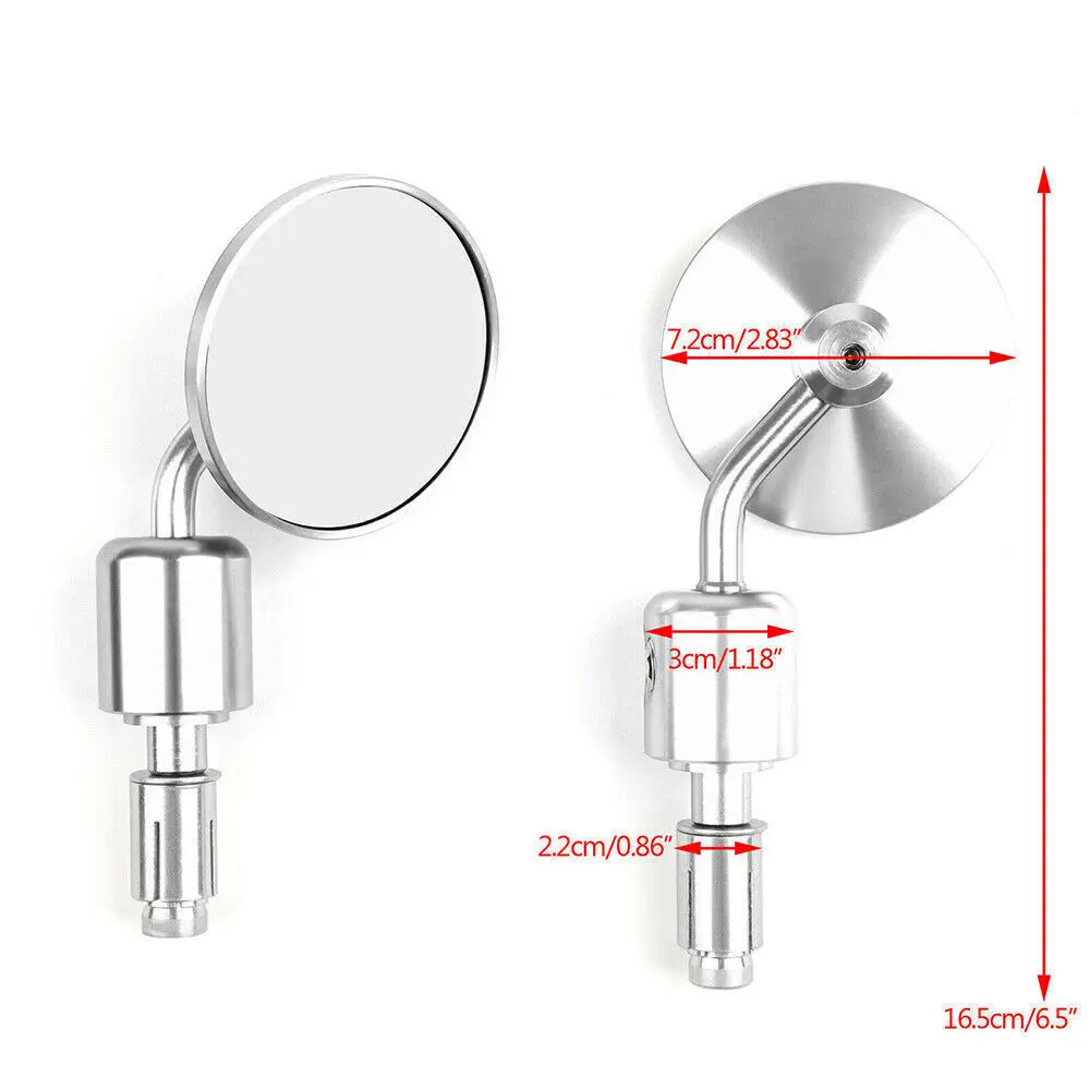 دراجة نارية عالمية باستخدام الحاسب الآلي الألومنيوم الرؤية الخلفية 3 "مقود نهاية 7/8" المرايا لكاواساكي ياماها هوندا سوزوكي دراجة نارية المروحية
