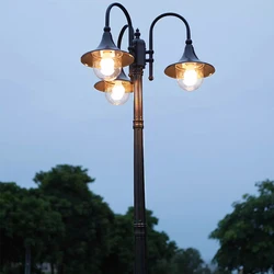 Street light outdoor garden villa retro waterproof lawn light outdoor LED 3M high pole community 85-265v courtyard lamp