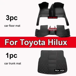 Car Floor Mats For Toyota Hilux 2022 2021 2020 2019 2018 2017 2016 2015 2014 2013 2012 2011 2010 2009 Custom Carpets Cover Rug