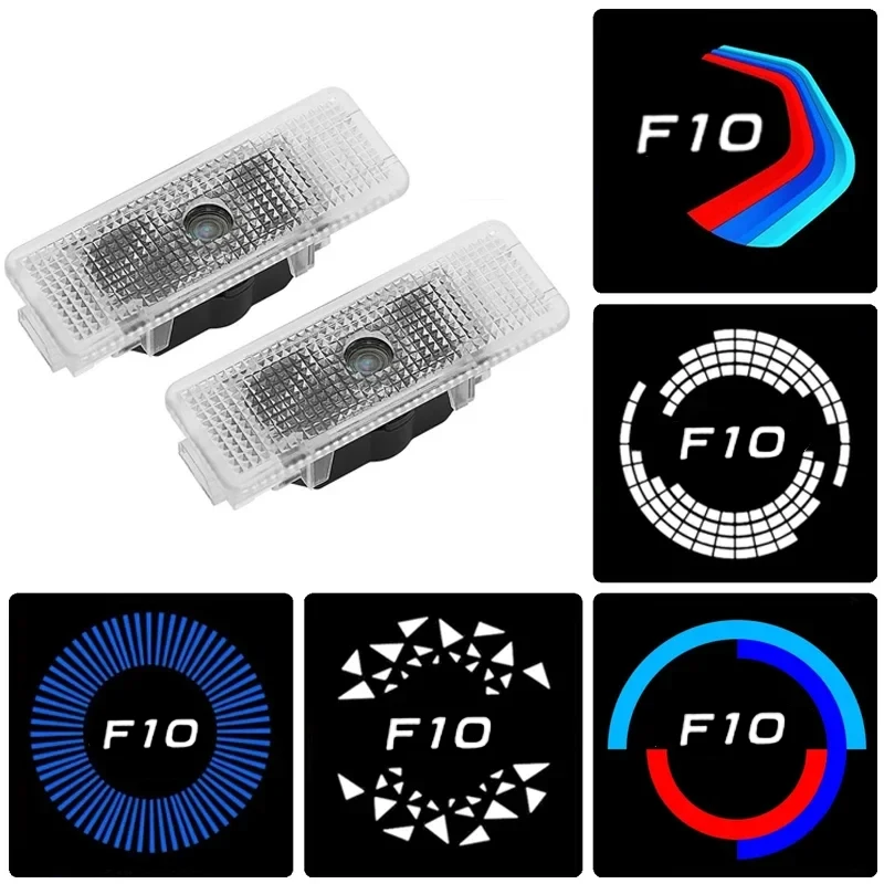 2Pcs LED for BMW 5 Series F10 Logo 2011-2017 520i 525i 530i Car Door Welcome Lights Projector Ghost Shadow Lamp Interior