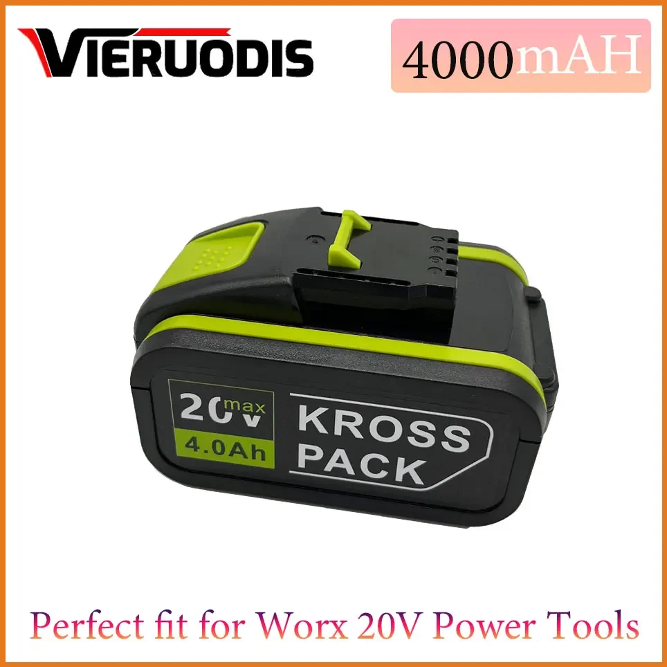 

20V 4.0Ah Lithium ion Replacement Rechargeable Battery for Worx WA3551 WA3553 WX390 WX176 WX550 WX386 WX373 WX290 WX800 WU268