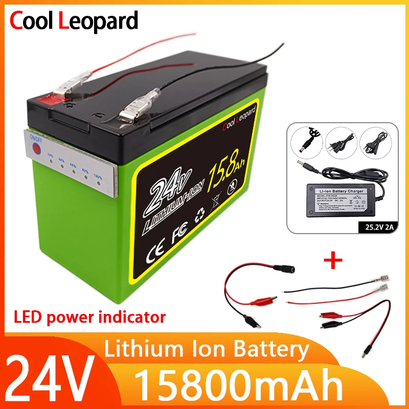 

New 18650 24V 15800mAh Li-ion Batterie With LED Power Indicator,For Sprayers Solar Street Lamp E-Vehicle Lithium Ion Battery