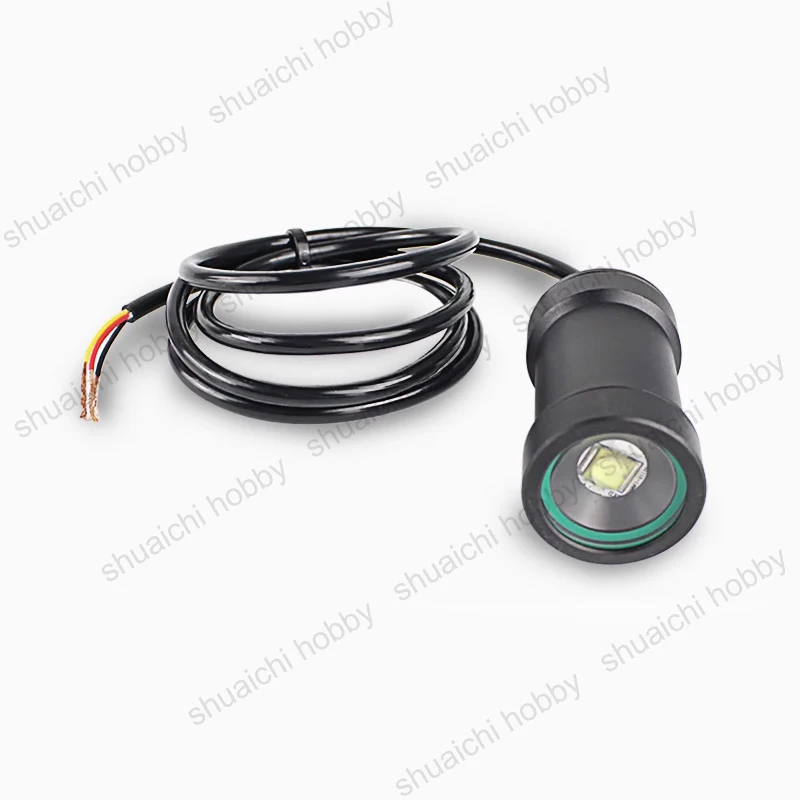For ROV AUV Underwater 200 Meters Deep-water Waterproof LED Lighting Lamp DC12-36V 15W 1500 Lumens High-brightness White Light