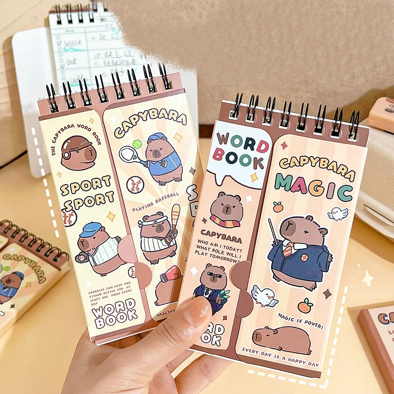 

Capybara English Word Book Pocket Notebook Notepad Weekly Planner Diary Back To School Aesthetic Stationery Cute School Supplies