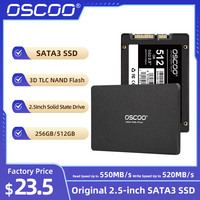 OSCOO SSD 128GB 256GB Hard Drive Disk 2.5Inch Solid State Drive 3D TLC/QLC NAND Flash SATA3 SSD For Laptop Desktop SSD Hard Disk