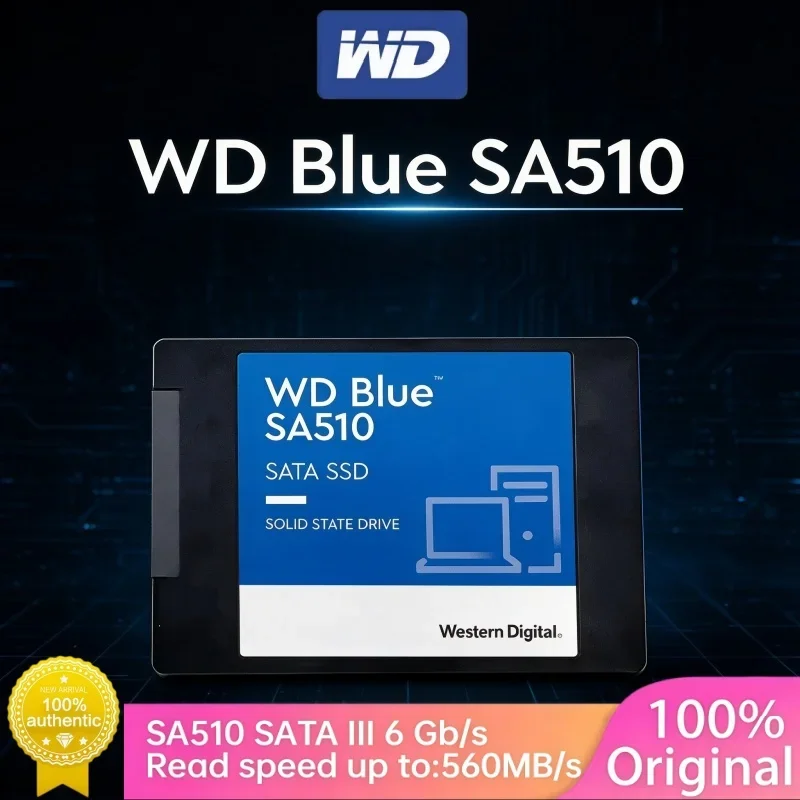 WD Blue SA510 2TB Internal SSD SATA 3 2.5in 7mm Slim Solid Drive 560MB/s Quick Read Write Storage Hard Disk For Desktop Notebook