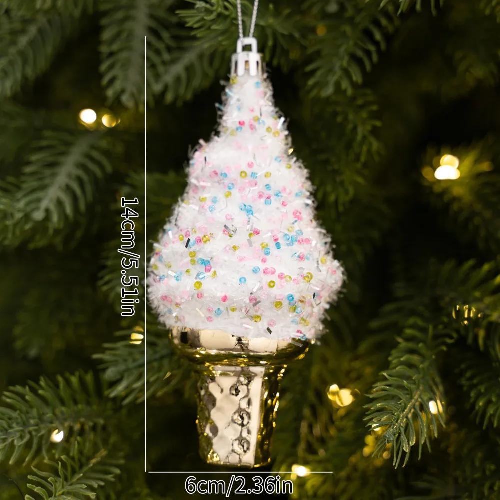 Electroplated Finish Christmas Tree Hanging Ornaments Shiny Metallic Shatterproof Design Christmas Pendant Bauble