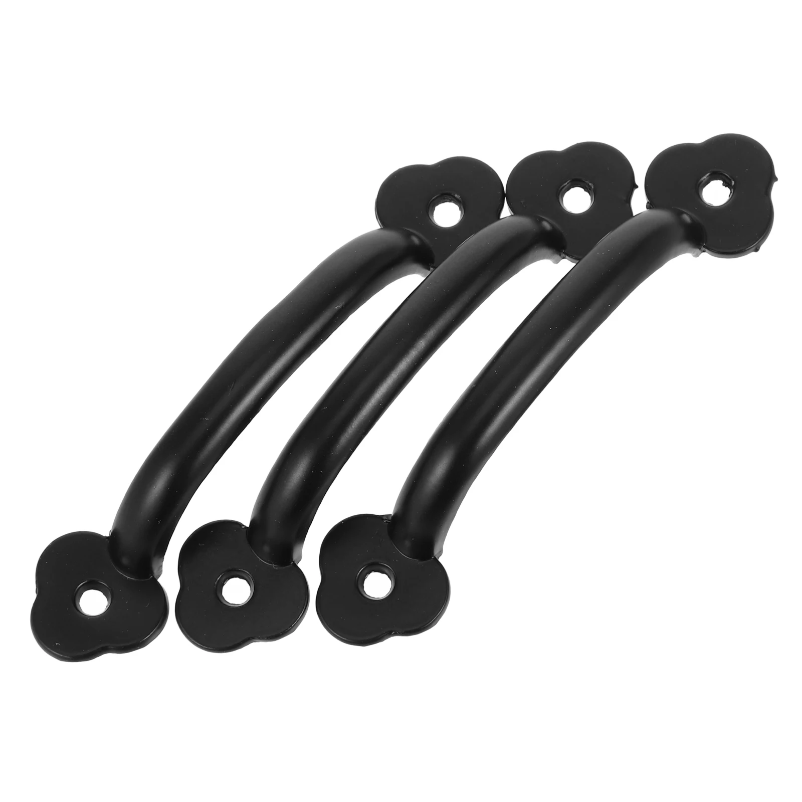 

3pcs Cabinet Pulls Black Zinc Alloy Rustic Drawer Handles For Kitchen Bathroom Cupboard Door Garage Barn Closet Furniture