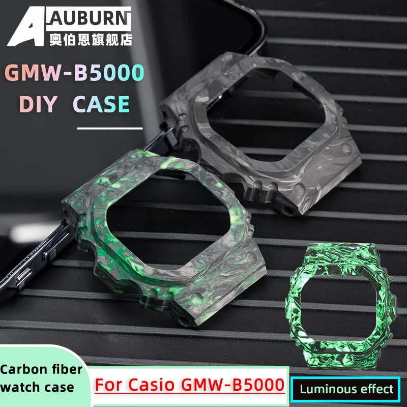 

Modified GMWB5000 case for Casio GMW-B5000 case G-shock small gold/silver block luminous carbon fiber lightweight modification