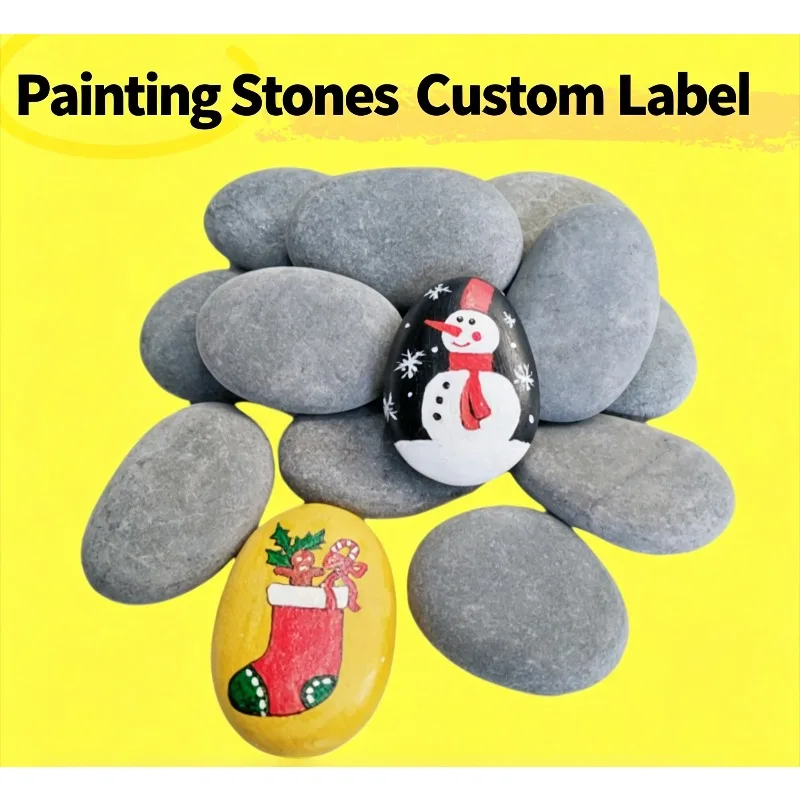 1Pc Natural Smooth Painting Pebbles Diy Hand Painting River Stones Kids Art Drawing Blank Cobblestone in Multiple Sizes