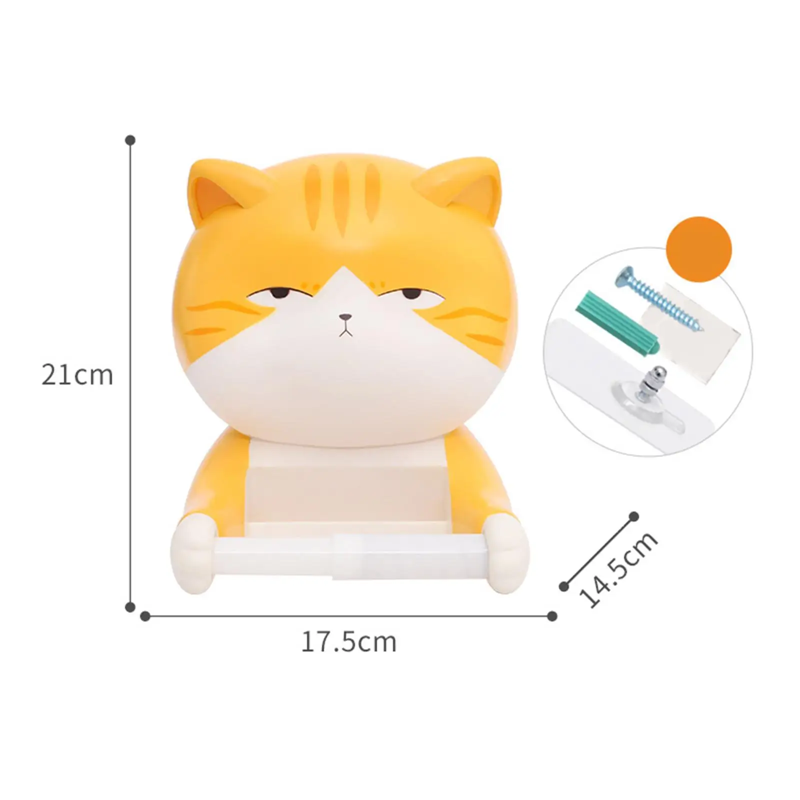 Creative Cartoon Toilet Paper Roll Holder Roll Toilet Paper Towel Box Wall-Mounted Vinyl Toilet Paper Hanger Without Punching