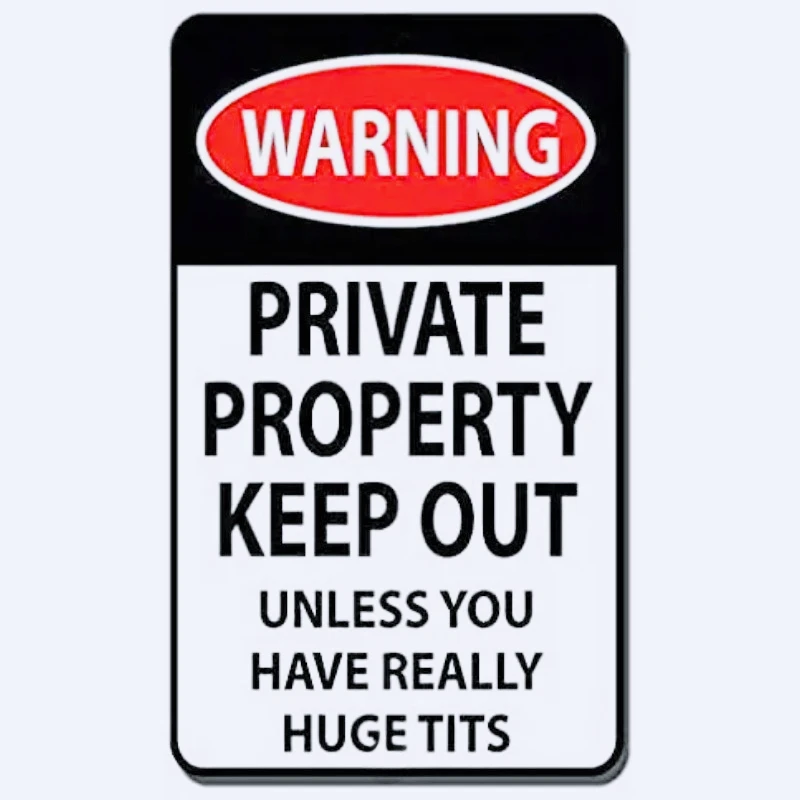 

New Warning Private Property Keep Out 15cm PVC KK