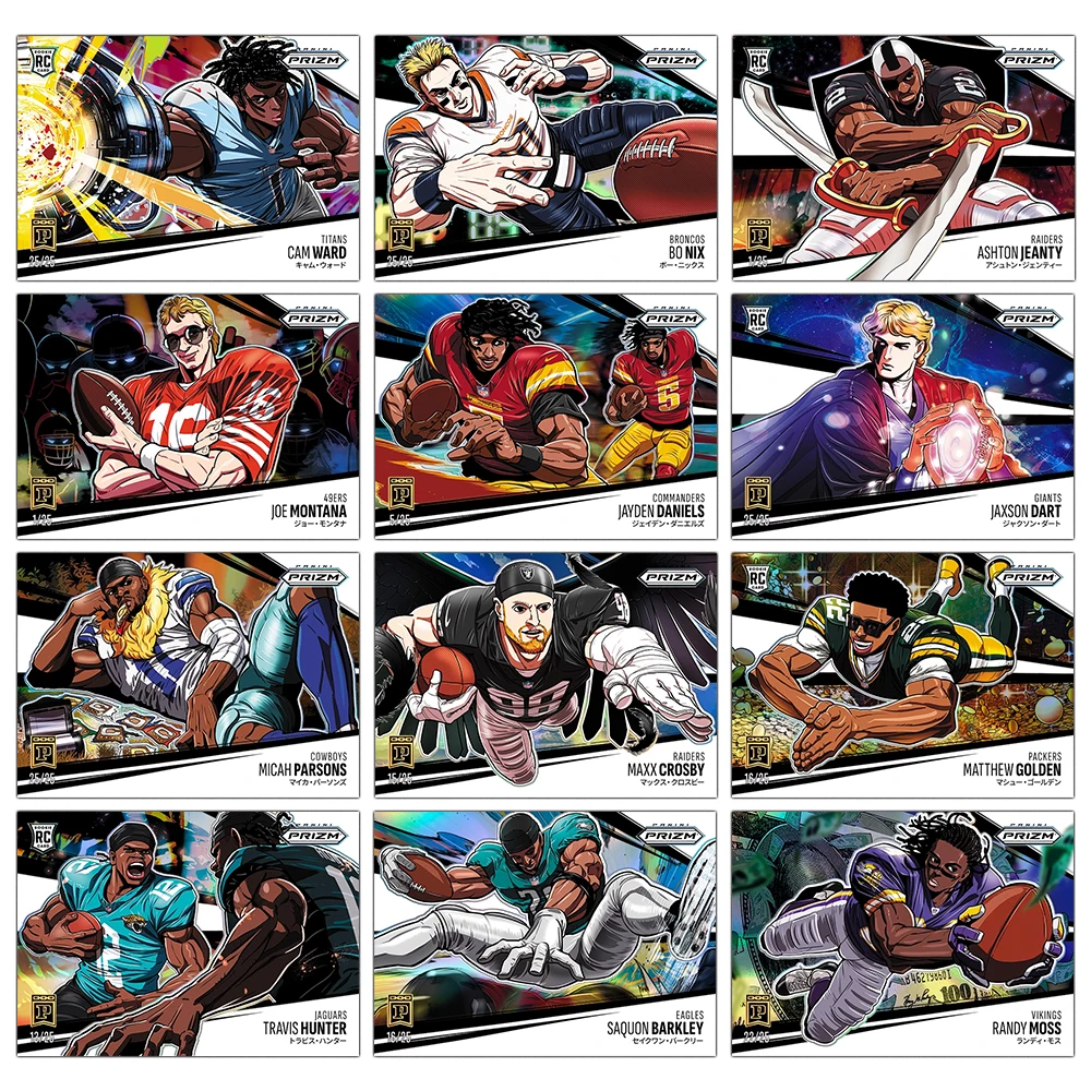 

Коллекционные голографические карточки PANINI DIY: Манга 2025, Джейден Дэйл, Джо Монтана, Трэвис Хантер, Рэнди Мосс. Аниме-подарок к празднику.