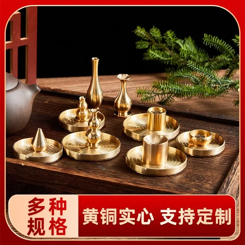 Metal Gourd-shaped Incense Holder Mini Incense Stick Holder Incense Stove Living Room Buddha Hall Yoga Studio