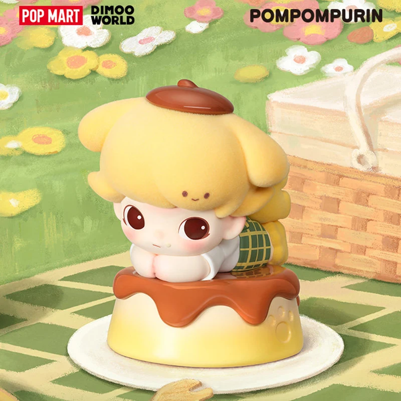 

POPMART DIMOO WORLD POMPOMPURIN Серия Аниме Фигурки-сюрпризы в закрытых коробках Оригинальные игрушки Куклы Милые аниме-фигурки Украшения