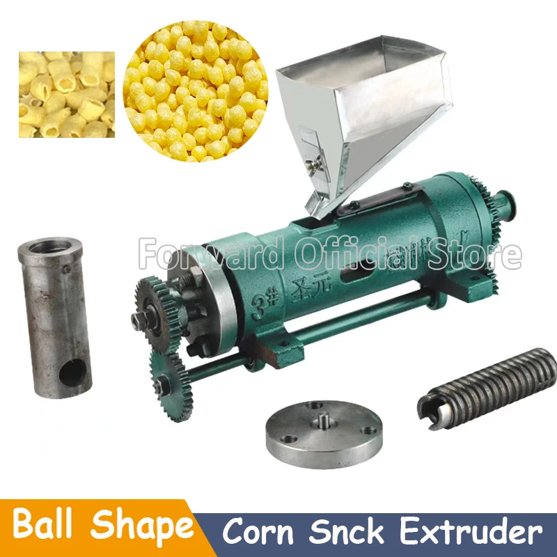 New Arrival Ball Shape Corn Snack Extruder Machine Rice Corn Cheese Ball Snack Puffed Machine Without Motor Frame