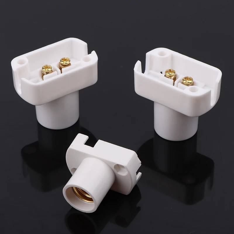 1Pc White Mini Screw Lamp Base E12 E14 E17 Supporto Lamp Holder Light Bulb Socket Holder Adapter Lamp Fixing Base Accessories