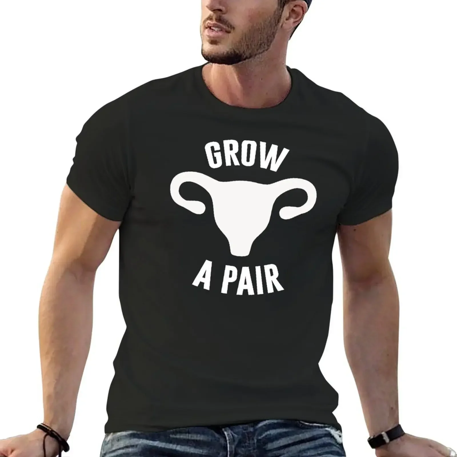 Grow A Pair T-Shirt anime figures kawaii clothes graphic t shirts summer top mens clothes