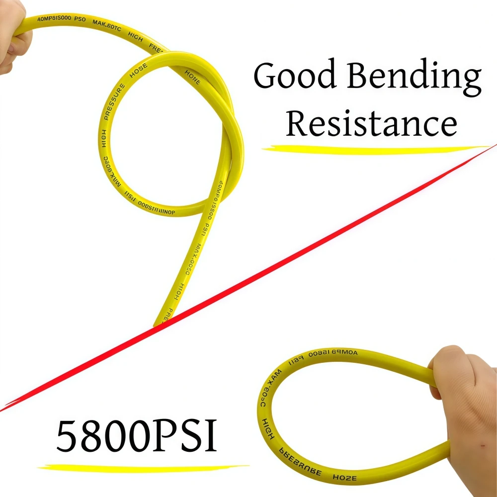 5~20m Flexible Pressure Washer Hose 5800PSI Car Wash Hose Water Cleaning Extension Hose Equipped With Extender M22-pin 14/15