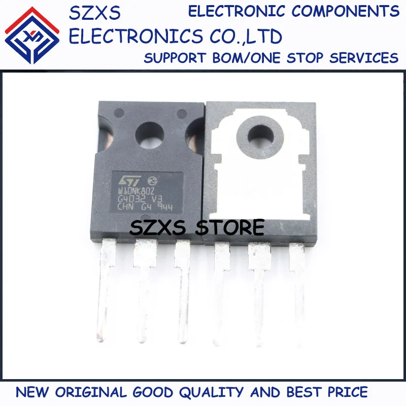 

New Original 5Pcs W10NK80Z STW10NK80Z TO-247 800V 9A MOSFET Field Effect Transistor In Stock Electronic Components Good Quality