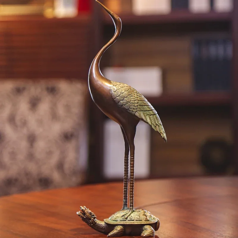 

Brass Longevity Cranes Symbolic Eternal Bird Figures For Lifespan Extension Sophisticated Decor For Household Lounge