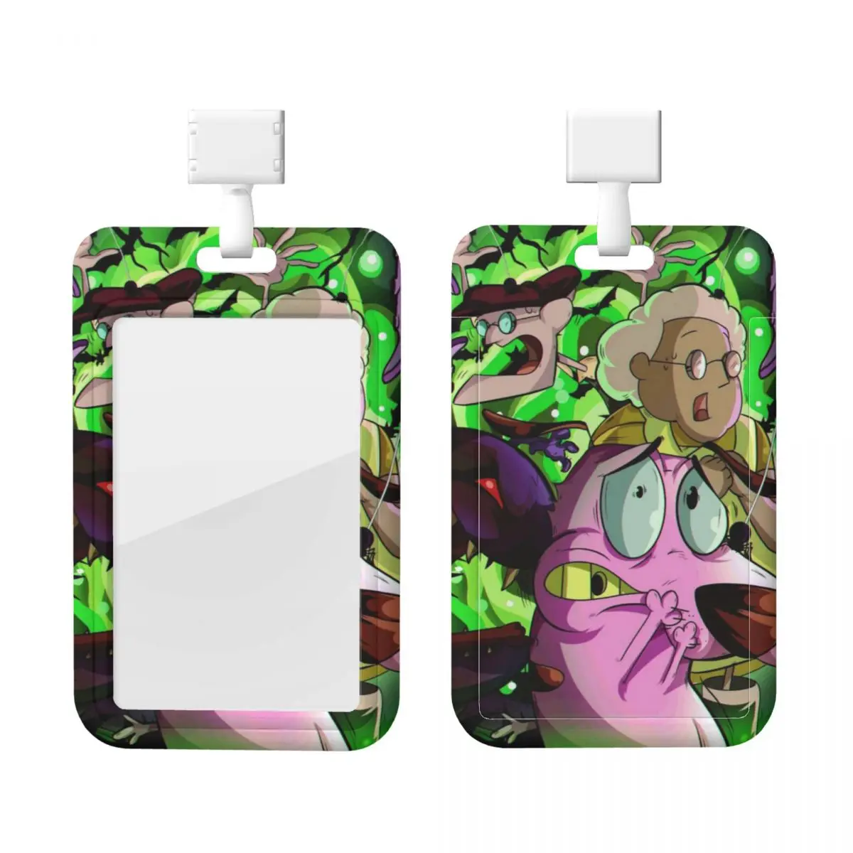 

Custom C-Courage The Cowardly Dog ID Badge Holders Hospitals Card Holder Unisex Neck Lanyard Credit Card Holders Neck Strap