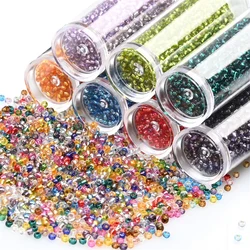 12/0 Czech Glass Seed Beads charms for Jewelry Making DIY Handmade Bracelet Accessories Round Flat Loose Spacer Beads Bottled