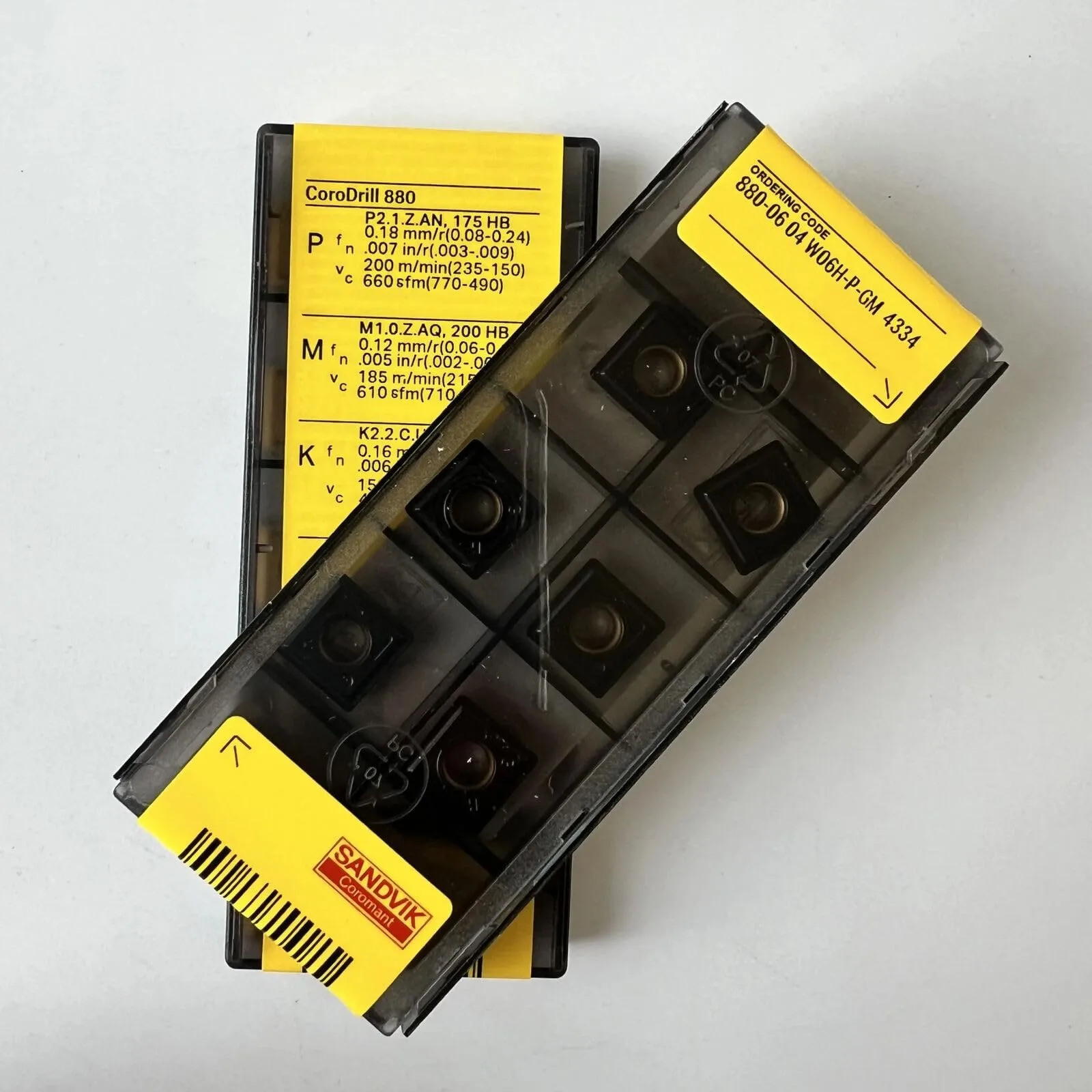 

Original SANDVIK / 880-0604W06H-P-GM 4334 / Hard alloy CNC Blade 10 Pcs