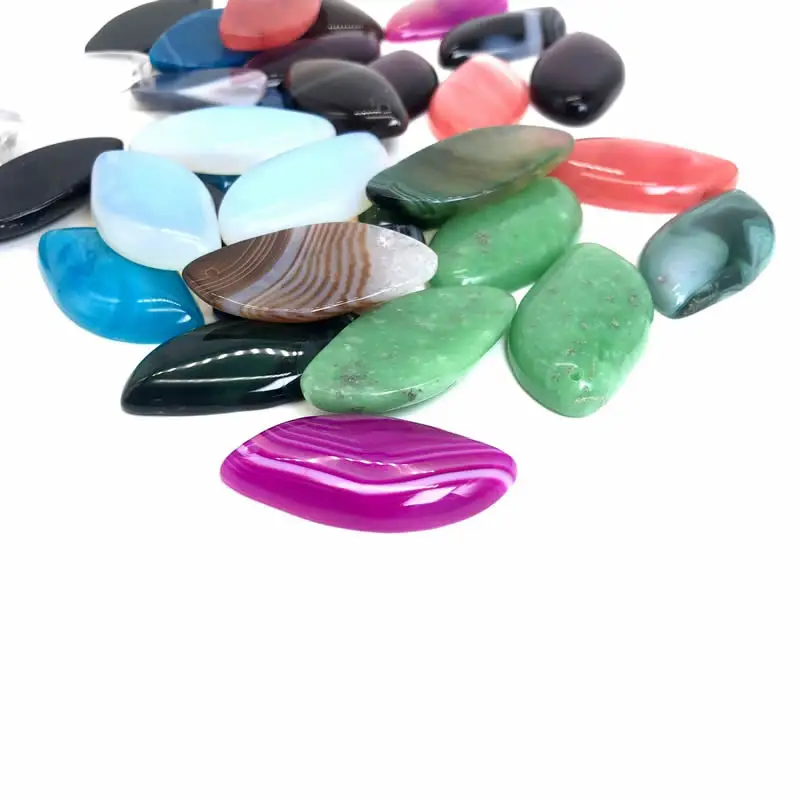 Natural Stone Pendant Leaf shape Agate crystal Quartz Charms For Jewelry DIY Necklace Bracelet Earring Accessories Making
