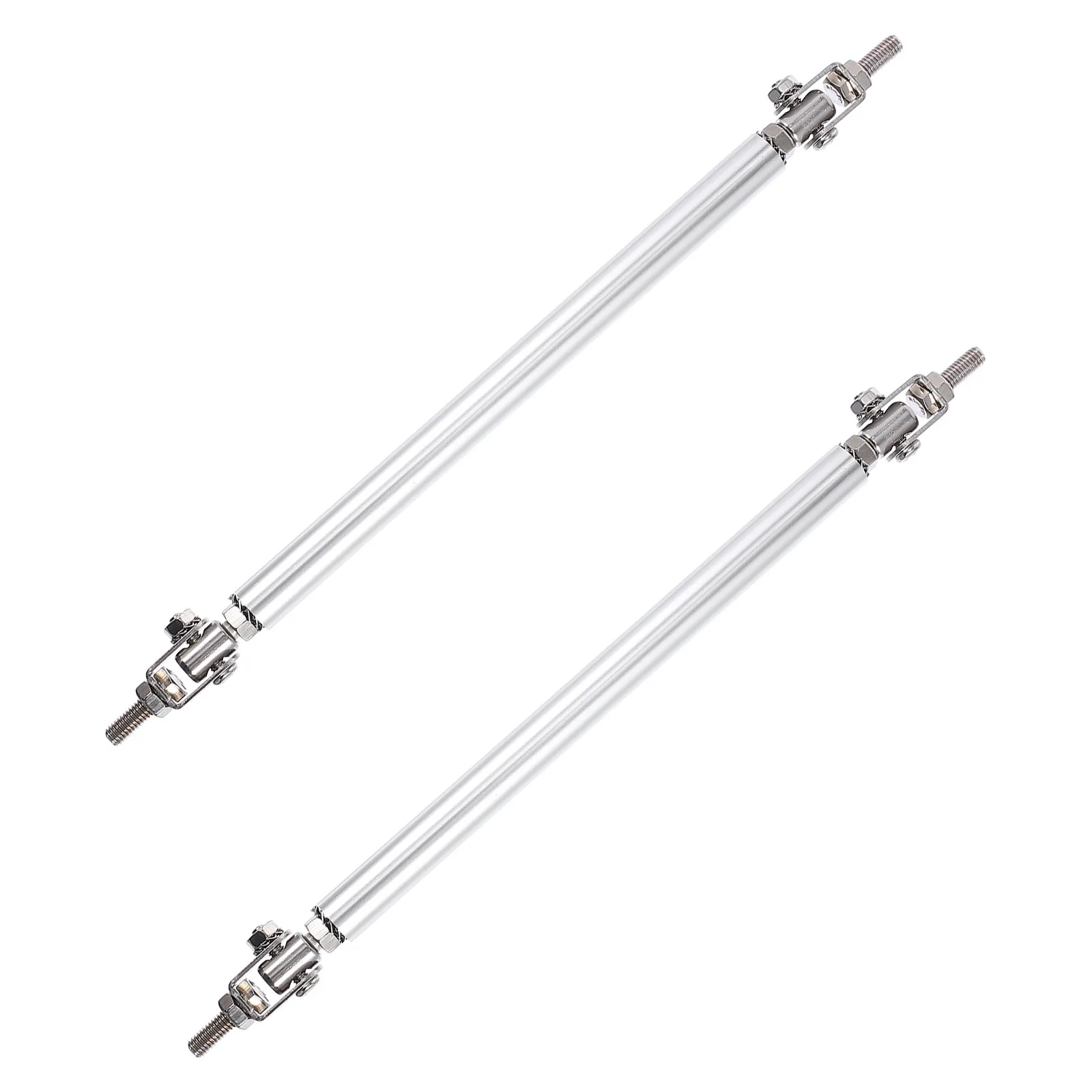 2 قطعة قابل للتعديل سيارة الجبهة حافة مصد السيارة قضبان الفولاذ المقاوم للصدأ سبائك الألومنيوم تمديد دعم الفاصل حامي ل العالمي