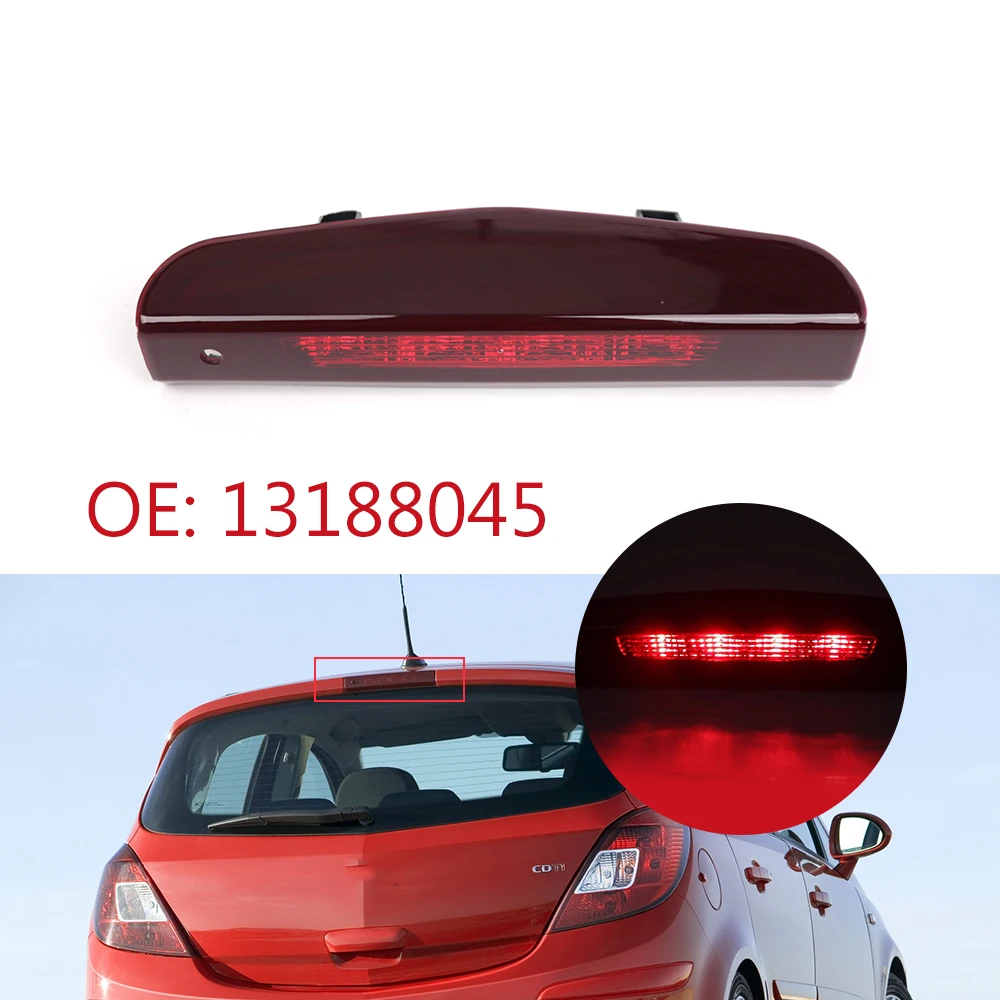 Car LED Third Brake Light High Mount Warning Lamp Tail Light Stop Lamp for Corsa D/E Opel 06-14 13188045