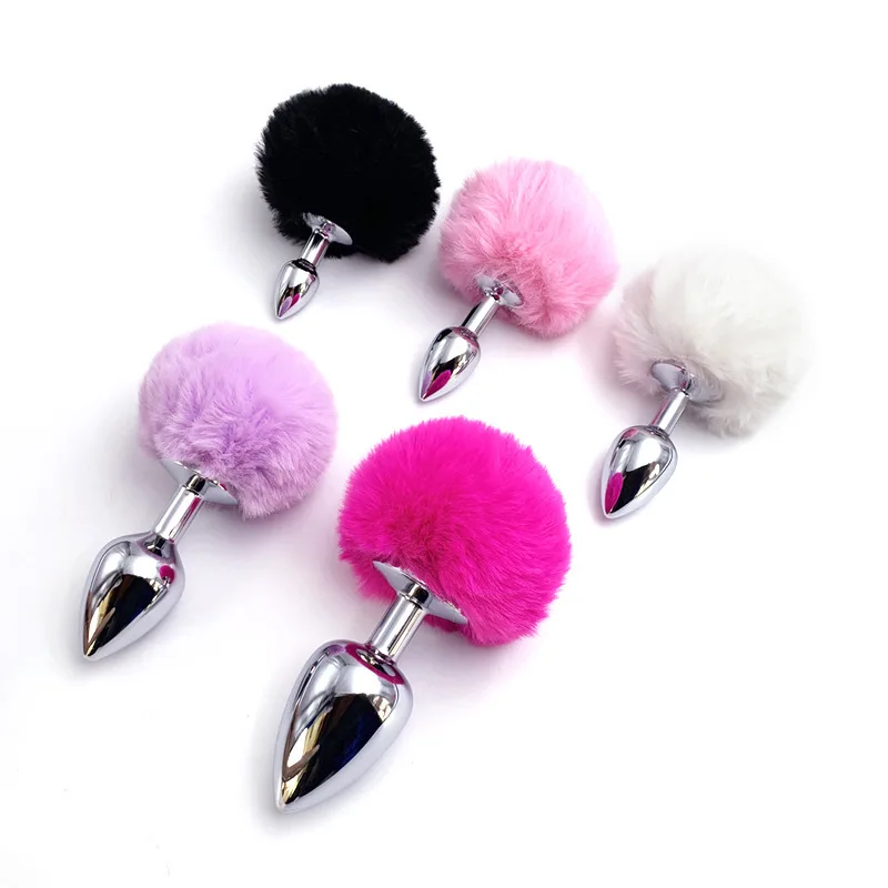 Butt Plug Fox Cat Dog Rabbit Tail Hair Ball Anal Rear Women's Metal Expanding SM Alternative Passionic