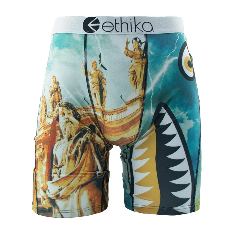 حار ETHIKA 1 قطعة الرجال الملابس الداخلية مثير boxershort تنفس رجالي جذوع حجم كبير 3XL رجل السباحة السروال الرجال سراويل الملاكمين