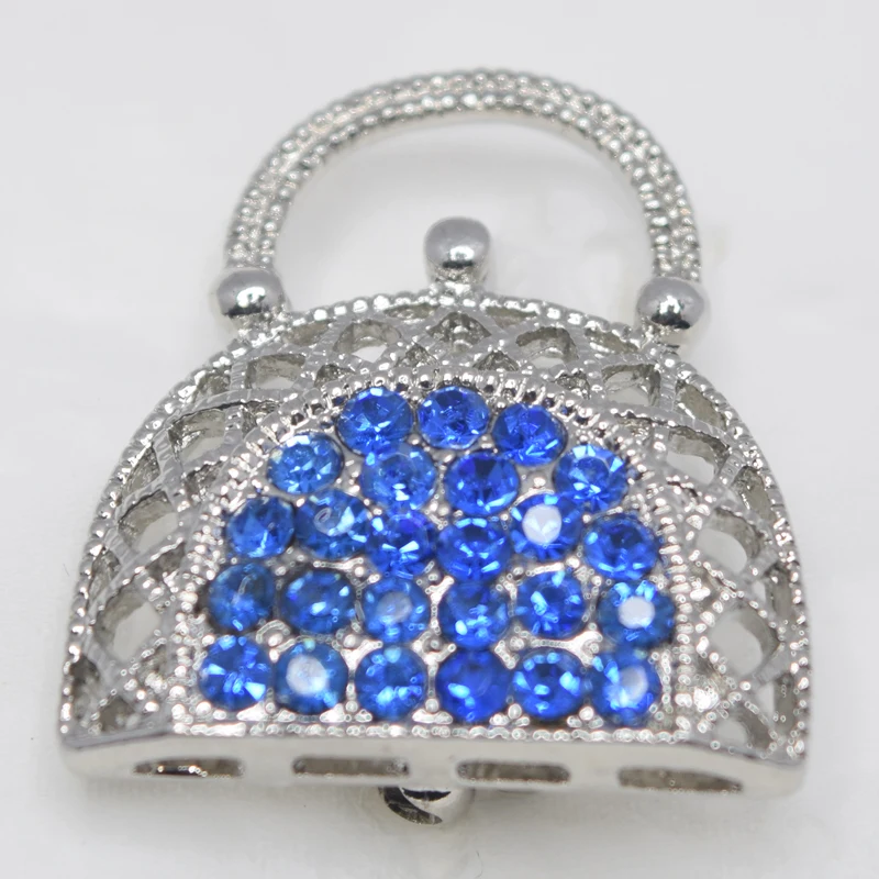 

12pcs/lot Wholesale Brooch Rhinestone Delicate small bag Female Handbag Gift Pin brooches C101130