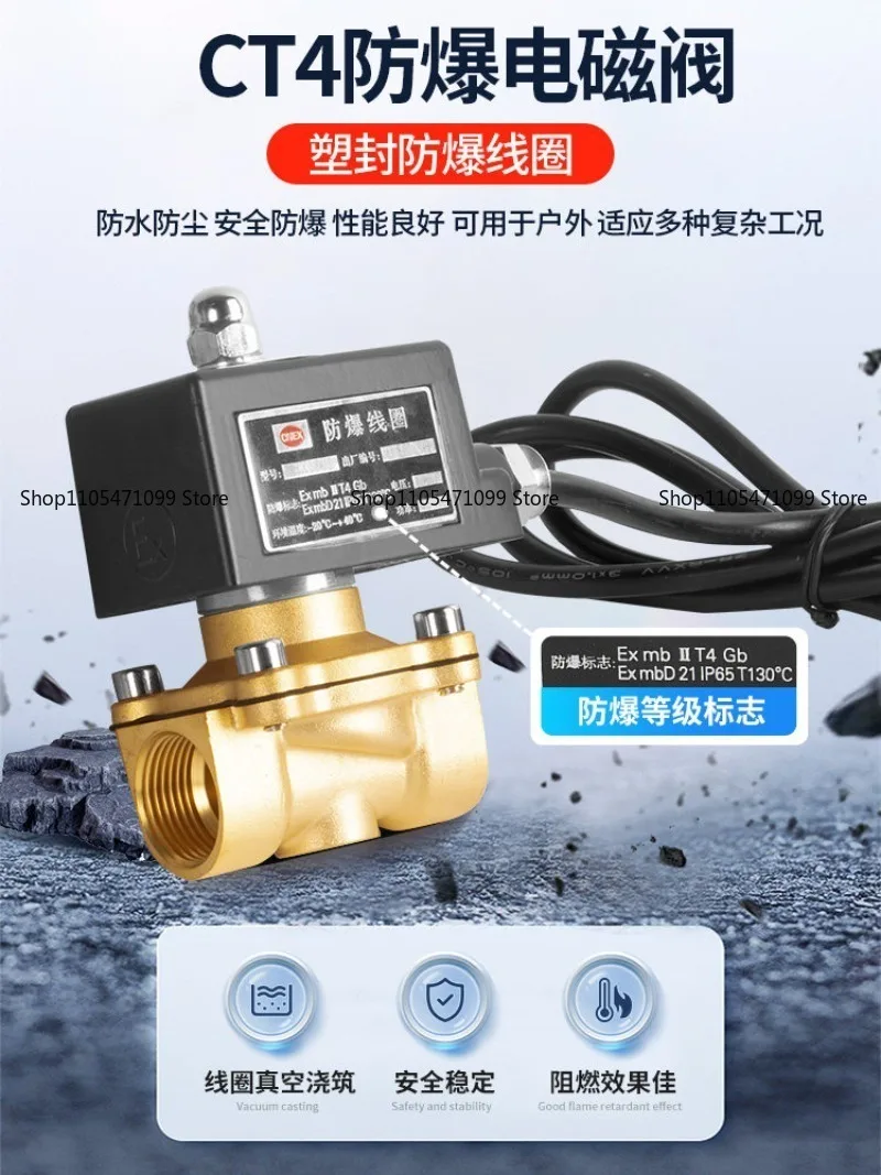Normally Closed Explosion-proof Solenoid Valve, Mine Water, Gas Pipeline, Control Switch Valve