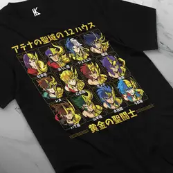 Saint Seiya T-shirt knights Of the Zodiac Hyoga Ikki Anime Shun Shirt All Size
