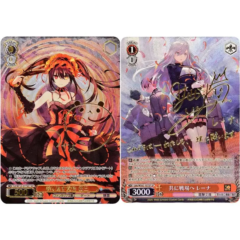 อะนิเมะ Weiss Schwarz DIY ACG การหักเหของแสงสะสมการ์ด Tokisaki Kurumi Rem Hoshino Ai Ayanami Rei ของเล่นสําหรับ Boy วันเกิดปัจจุบัน
