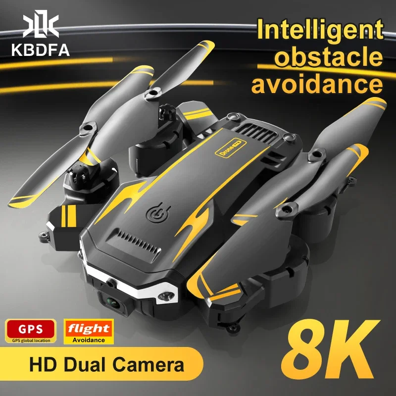 KBDFA G6 드론 5G 8K HD 카메라, GPS 4 면 장애물 회피 RC 헬리콥터, FPV 와이파이 전문 접이식 쿼드콥터 장난감