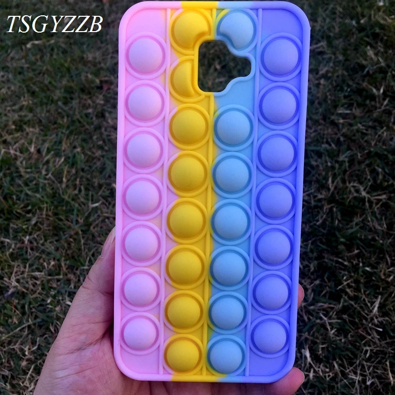 

For Samsung J4 Core Case Cute Rainbow Bubble Soft Silicone Phone Back Cover For Samsung Galaxy J8 J6 Plus 2018 J6+ J4+ J4Plus