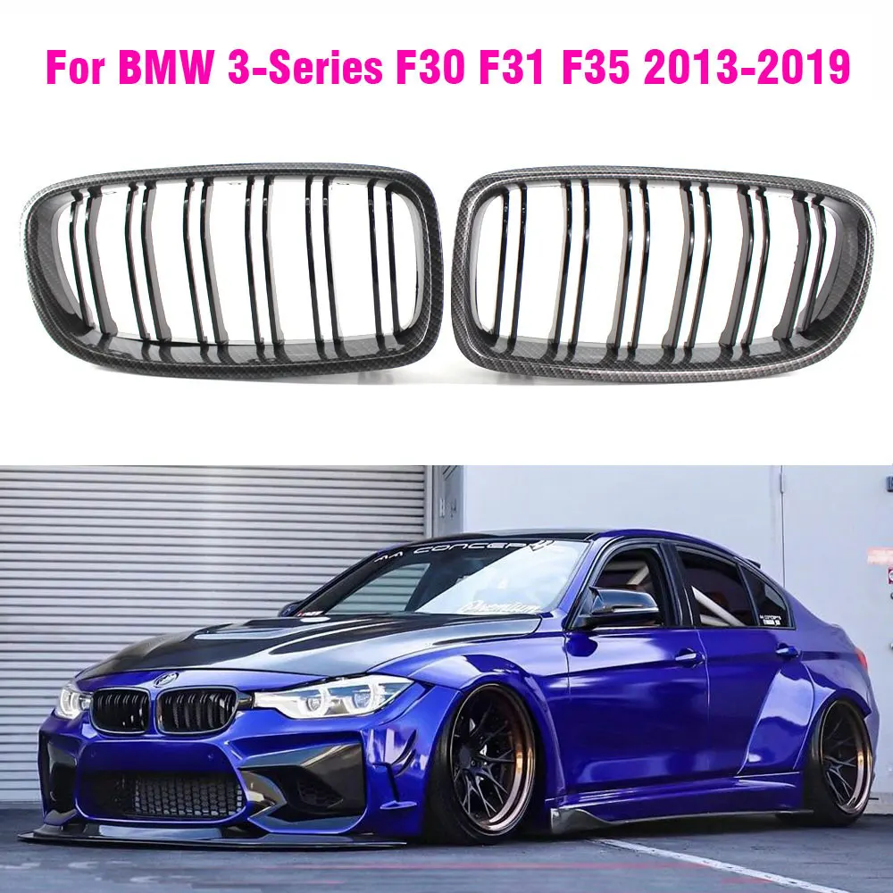 

Carbon Fiber Color Front Kidney Grille For BMW 3 Series F30 F31 F35 F80 2013 2014 2015-2018 2019 Racing Grills