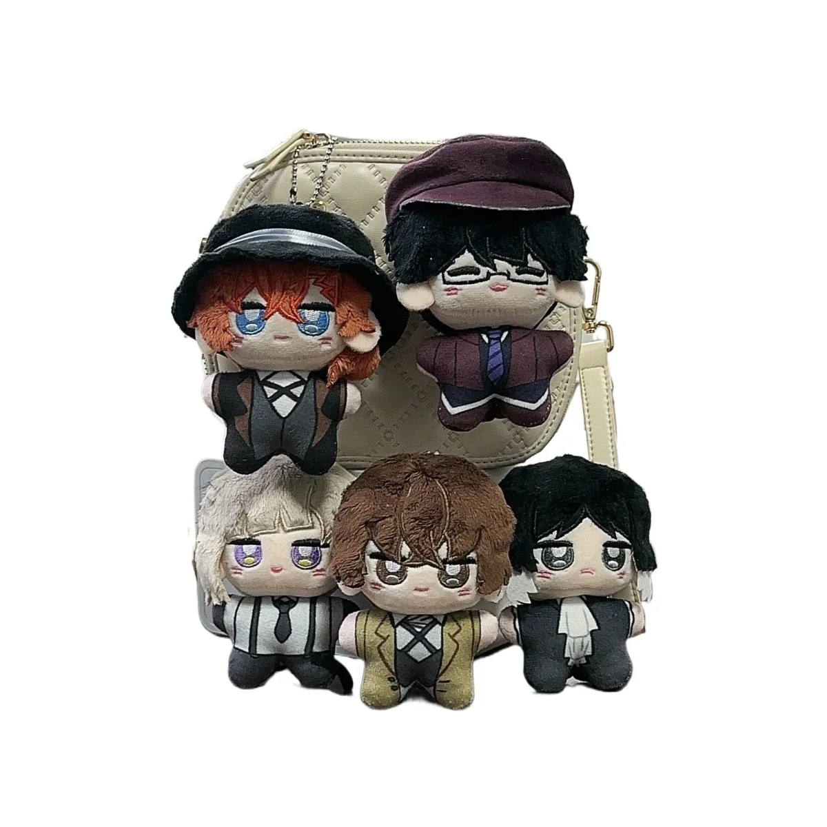 Anime Bungou Stray Dogs Plush Pendant Cosplay 10cm Osamu Dazai Edogawa Rampo Cute Soft Stuffed Doll Keychain Bag Decoration Toy