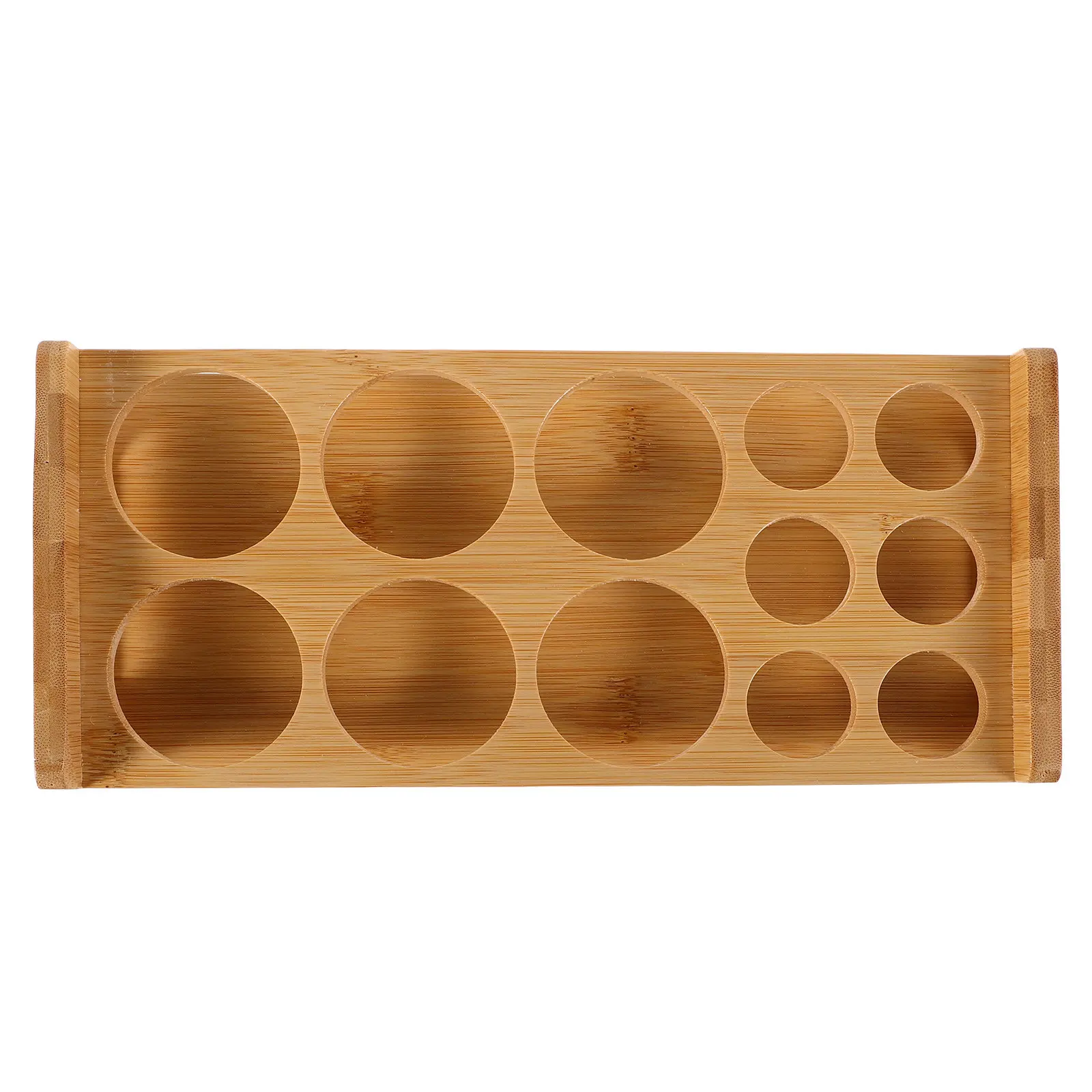 Support de Présentation Compact et Robuste en Bambou pour Verres à Shot – Organisateur pour Bar à Domicile, Fêtes, Camping-Car, Plateau de Dégustation de Whisky