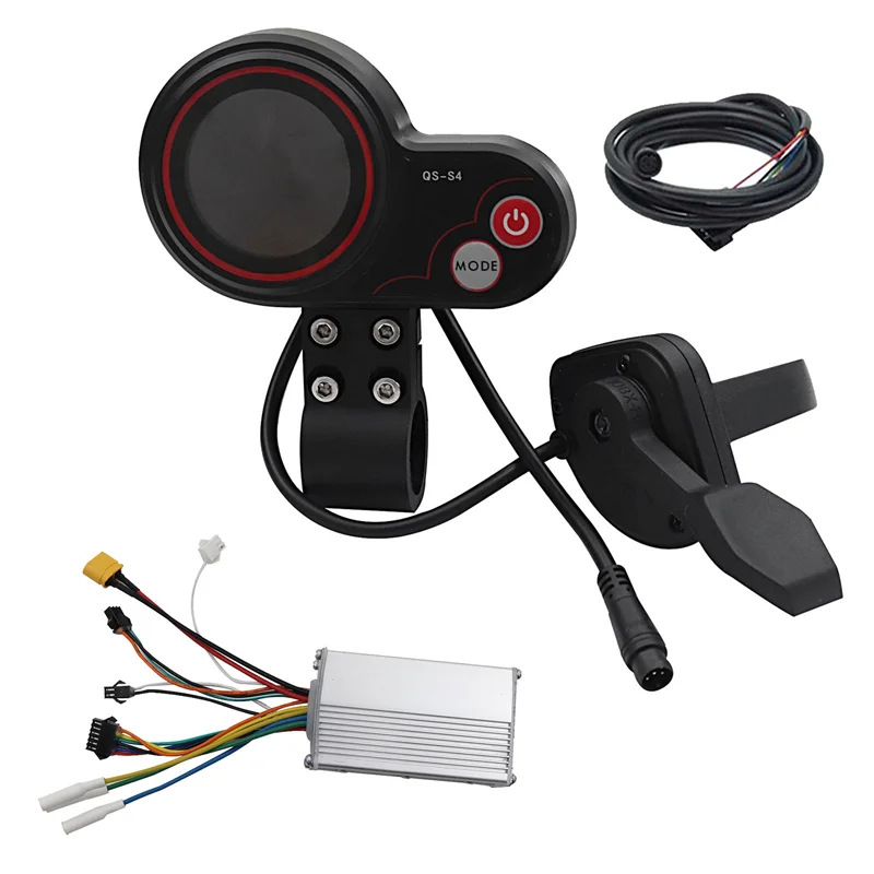 AT-36V-60V QS-S4 Thumb Throttle LCD Display Kit+48V 800W Controller for Zero 8 9 10 8X 10X Electric Scooter