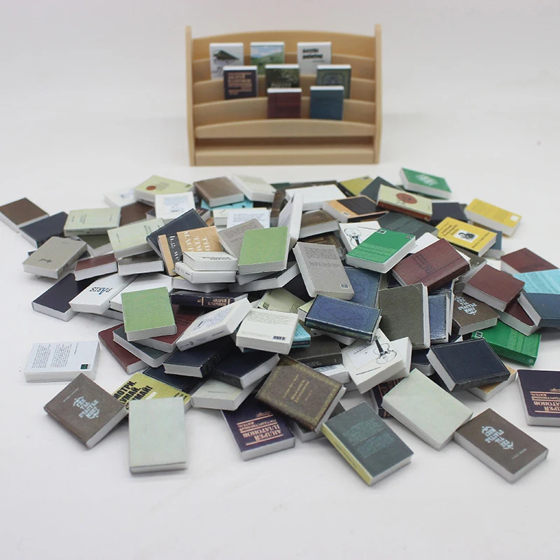 20 unids/set casa de muñecas aleatoria libros en miniatura 1:12 pequeños cómics Mini modelo niños juguetes para juego de imitación accesorios para casa de muñecas