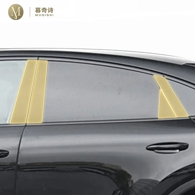 

Pre cutting Car Exterior Body B C Window pillar PPF paint protection film TPU scratch refit For Porsche Cayenne 2024-2025