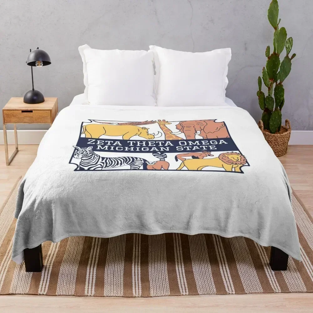 

ZTO Zoo Animals Throw Blanket Soft Comfort Blanket for Reading Watching TV
