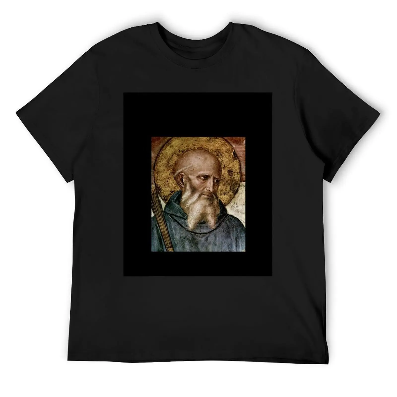 Saint Benedict of Nursia (Detail from a fresco by Fra Angelico) T-Shirt baggy shirts sublime t shirt men