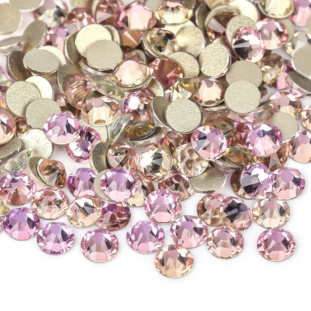 VC New Colors Purple Velvet Champagne Sun Star 2088 Glitter Nail Art Rhinestones  Flatback Crystal Glass Non Hot Fix Stones